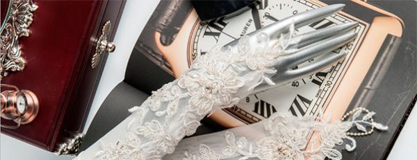 Свадебные аксессуары и диадемы  - Свадебные перчатки - фото